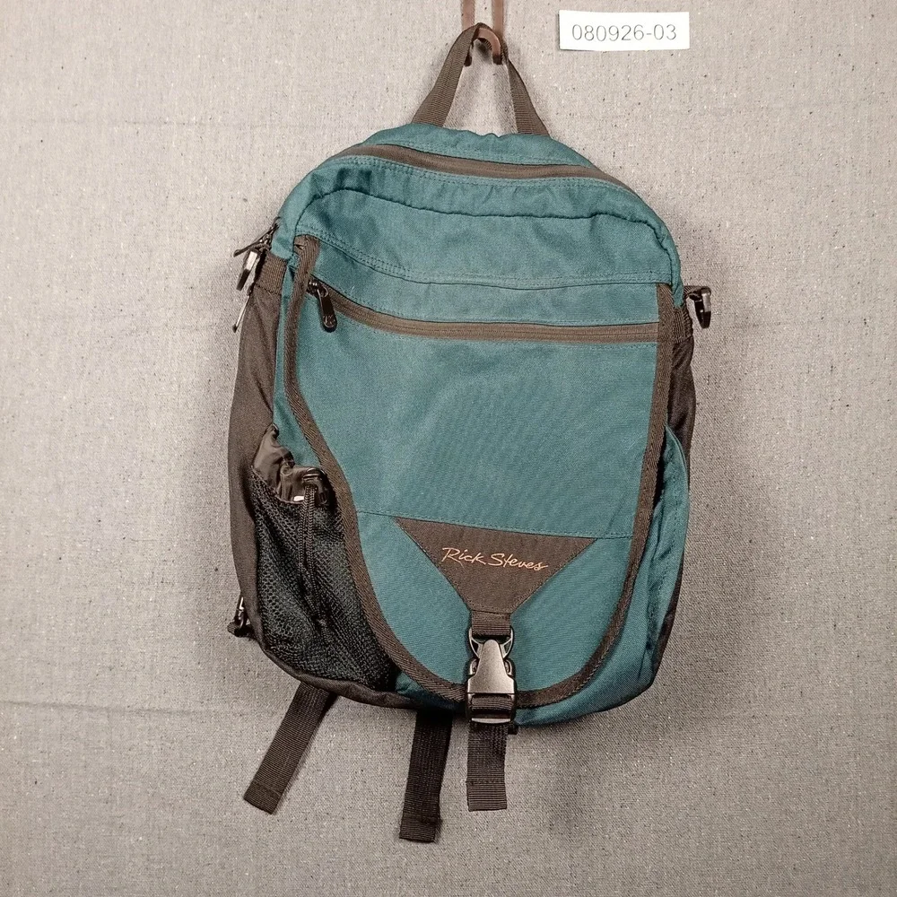 Rick Steves Civita Day Pack Teal Charcoal Travel Backpack Tablet Sleeve Light